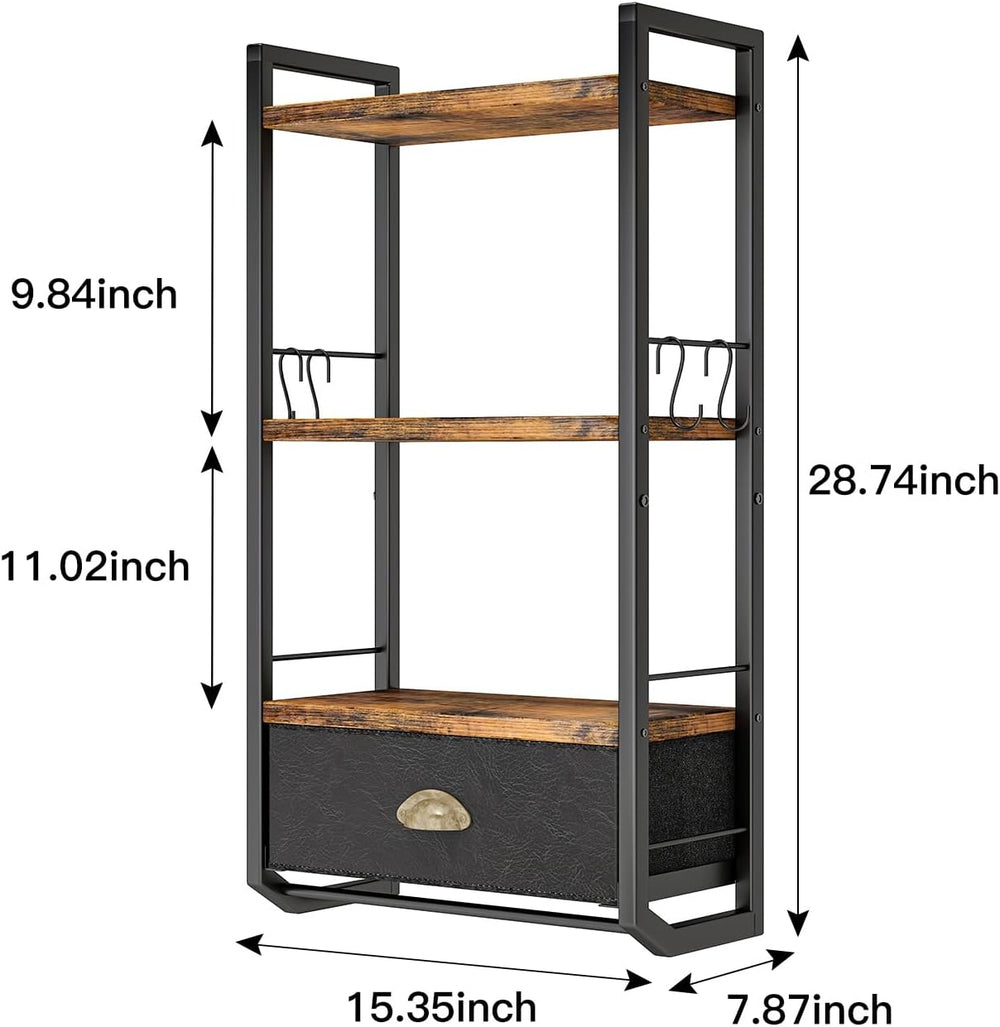 Bathroom Storage Organizer Wall Mounted, 3 Tier Bathroom Towel Rack Shelf wit...