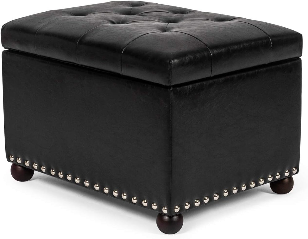 Joveco Leather Storage Ottoman,
