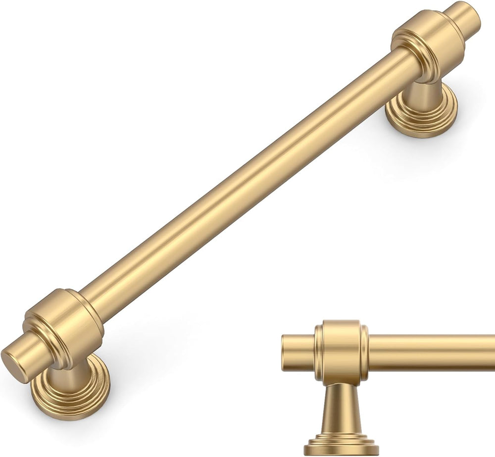 Amerdeco 10 Pack Champagne Bronze Cabinet Pulls 5 Inch(128mm) Hole Center Dra...