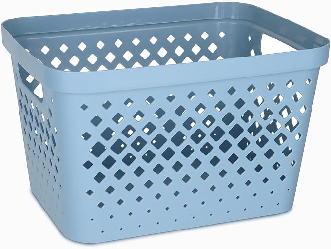 Glad Plastic Storage Basket Set, Value Pack of 6 | Open Storage Bins