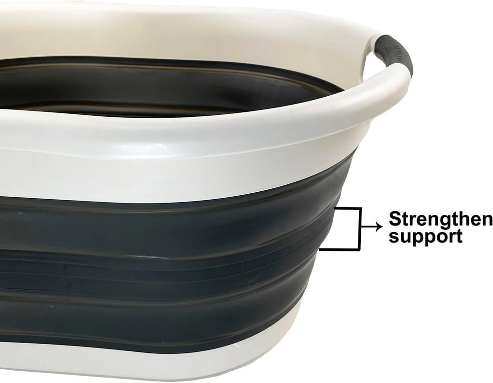SAMMART 36L (9.5Gallons) Collapsible Plastic Laundry Basket - Oval Tub/Basket...
