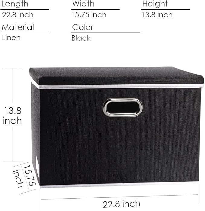 PRANDOM Extra Large Collapsible Storage Bins (3-Pack)
