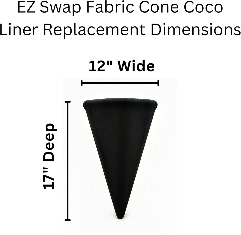 EZ Swap 12"x17" Inch Fabric Cone Conical Coco Liner Replacement - E...
