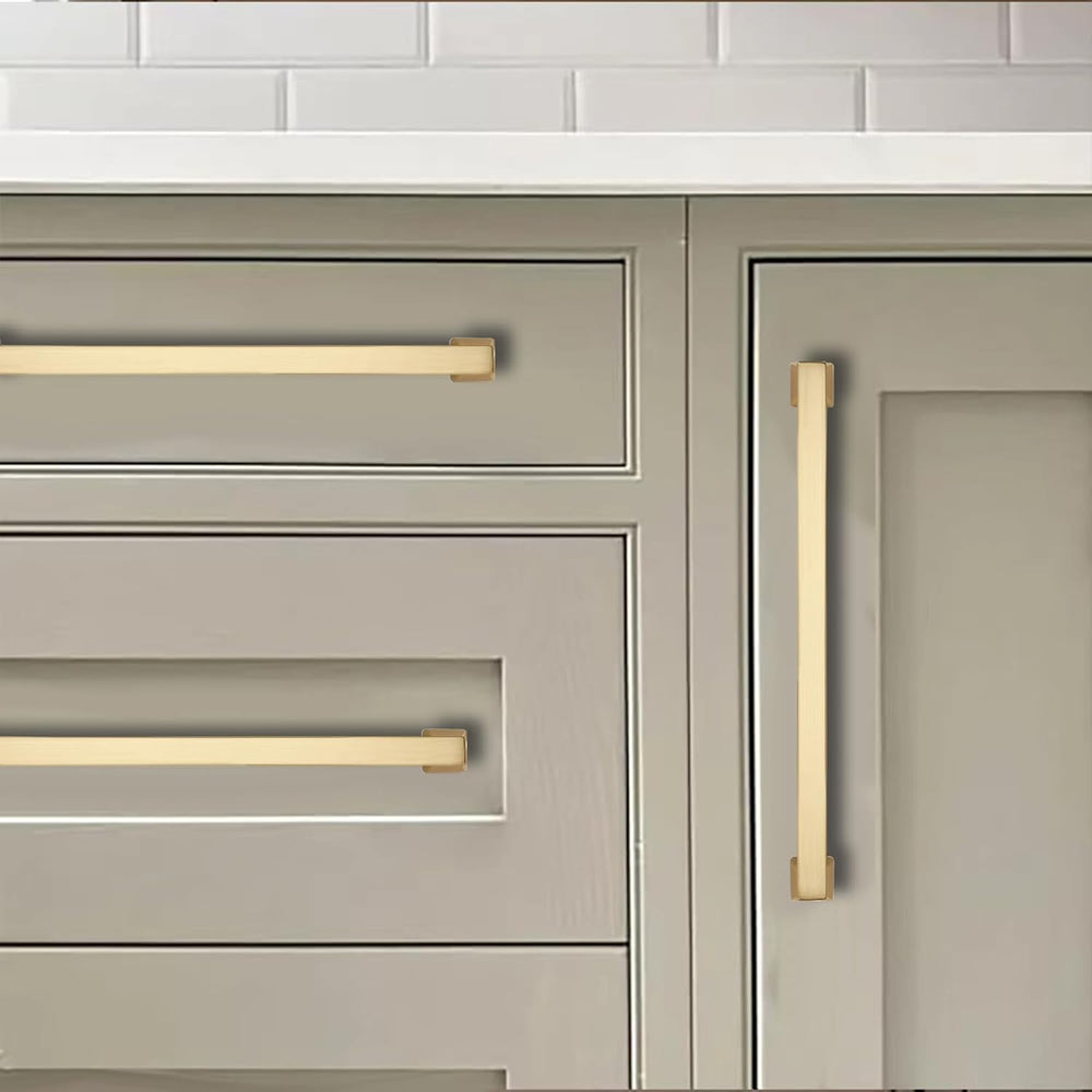 khtumeware 10 Pack 3inch(76mm) Hole Center Champagne Bronze Cabinet Pulls Hea...