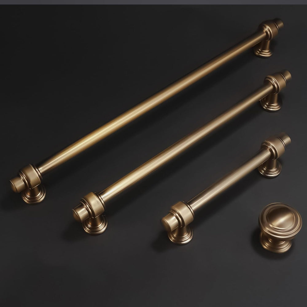 10 Pack 5 inch Champagne Bronze Kitchen Cabinet Handles Cabinet Pulls Gold Dr...