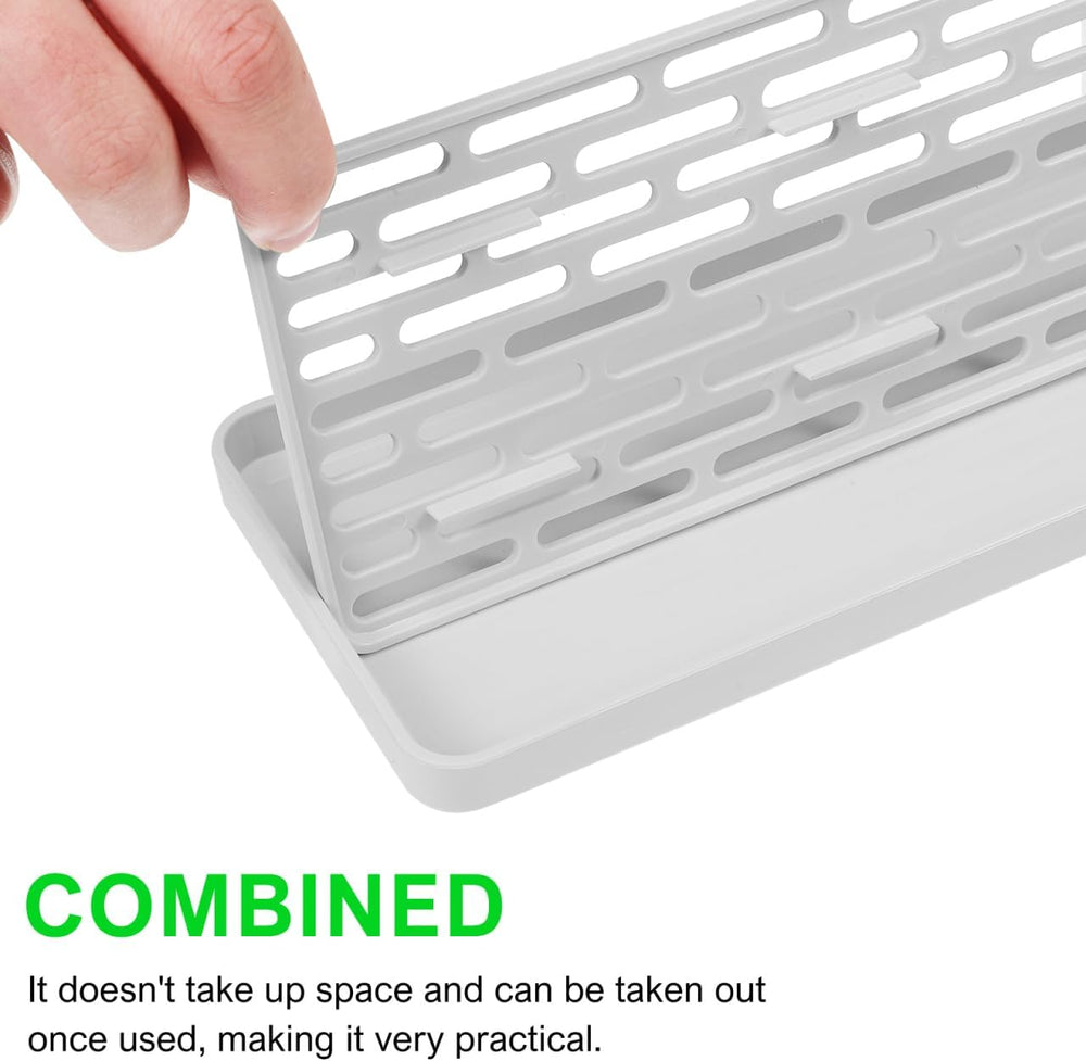 DOITOOL Double Layer Draining Tray: 2Pack Dish Drainer Drying Rack for Kitche...