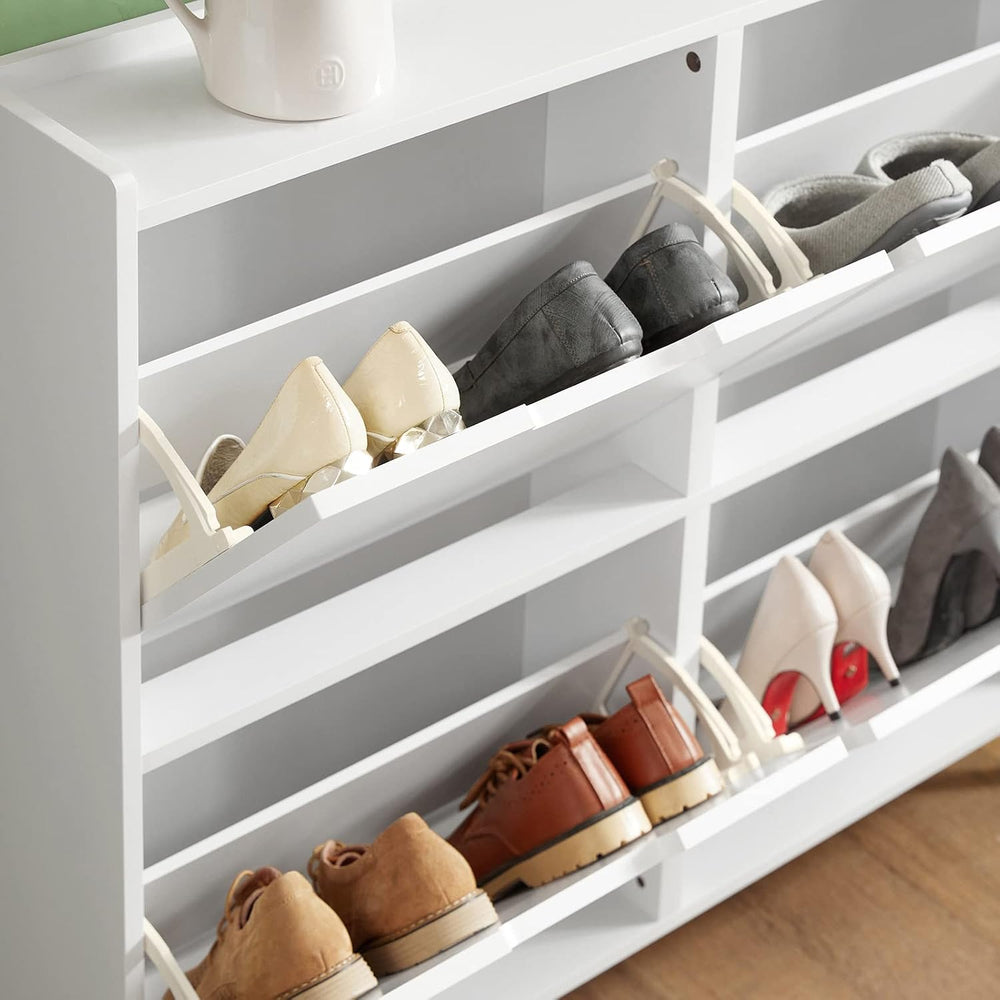 Haotian Ultra Thin Shoe Cabinet with 4 Flip-Drawers