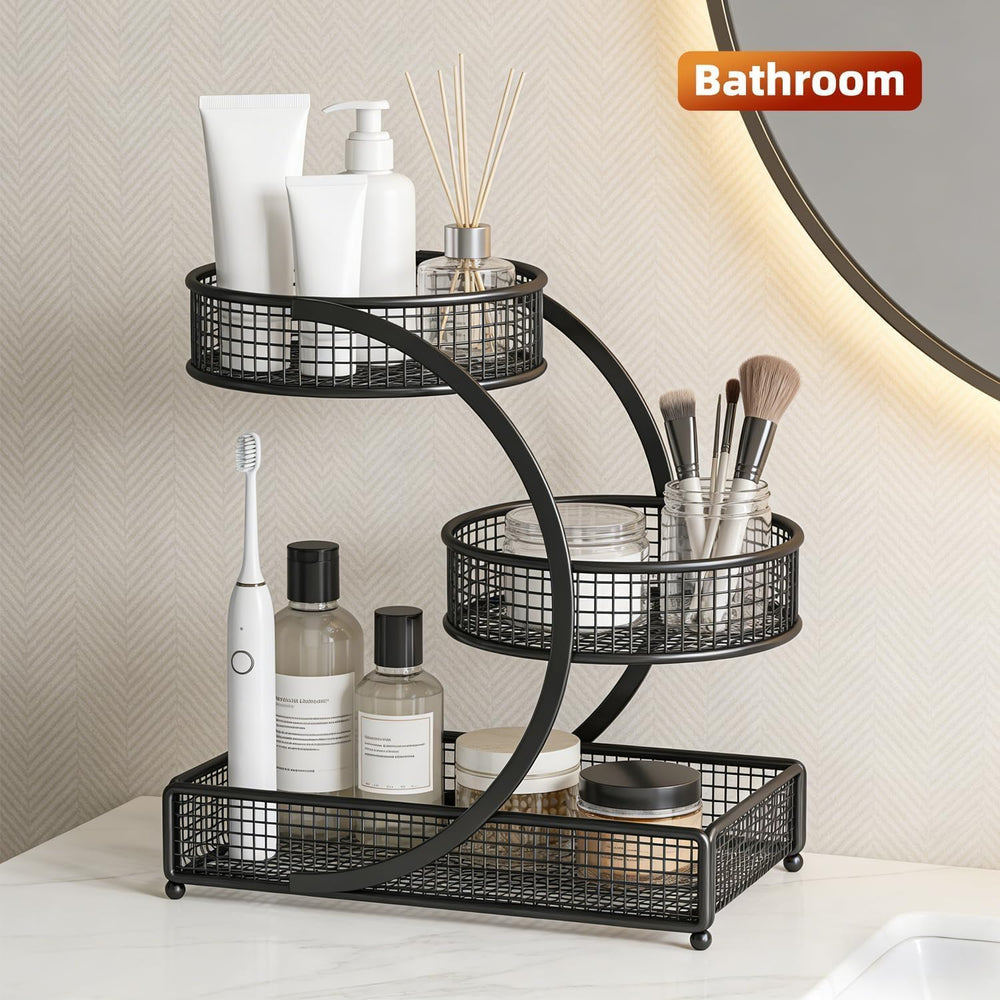Makeup Organizer Countertop for Vanity, 3 Tier Bathroom Bedroom Counter Skinc...