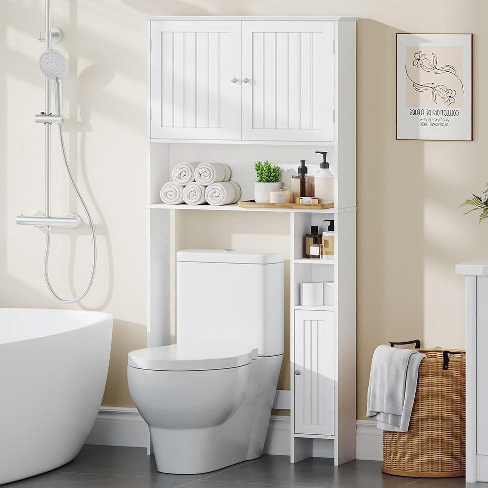 ChooChoo Bathroom Over The Toilet Storage Cabinet with Doors and Shelf