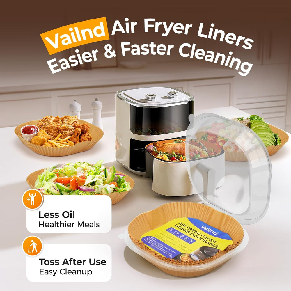 500 Pcs 8" Square Air Fryer Liners Disposable for 5-8QT, Airfryer Paper