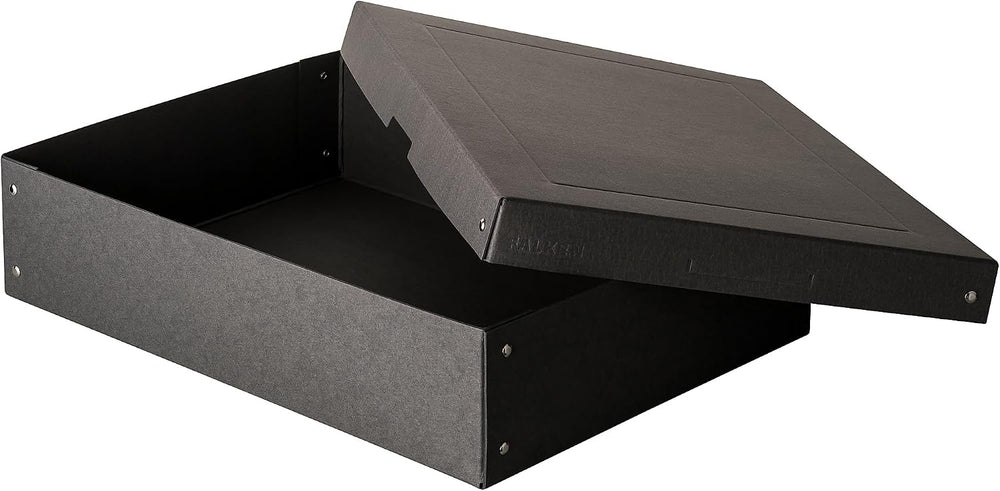 FALKEN Original PureBox Black Made in Germany 100 mm High DIN A3 Storage Box ...