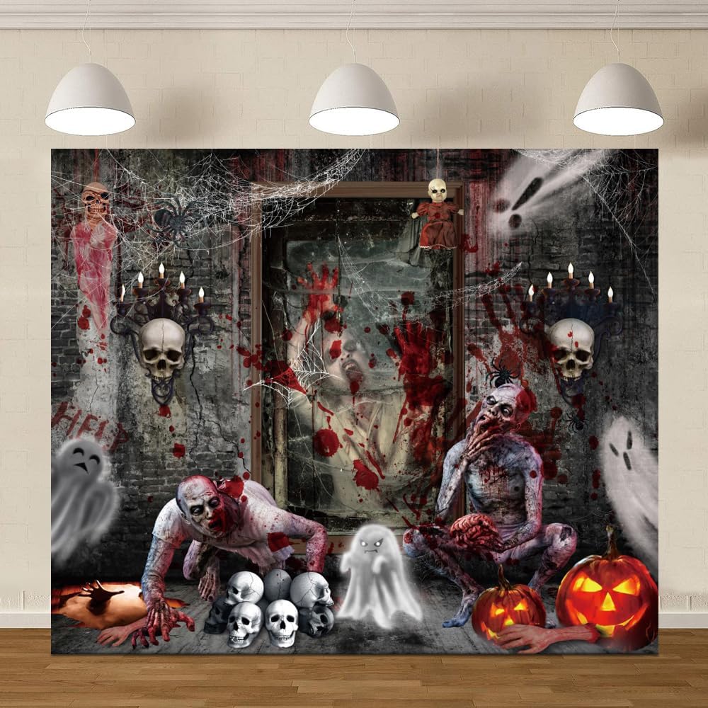 Halloween Backdrop for Photography 10x8ft Horror Party Decorations