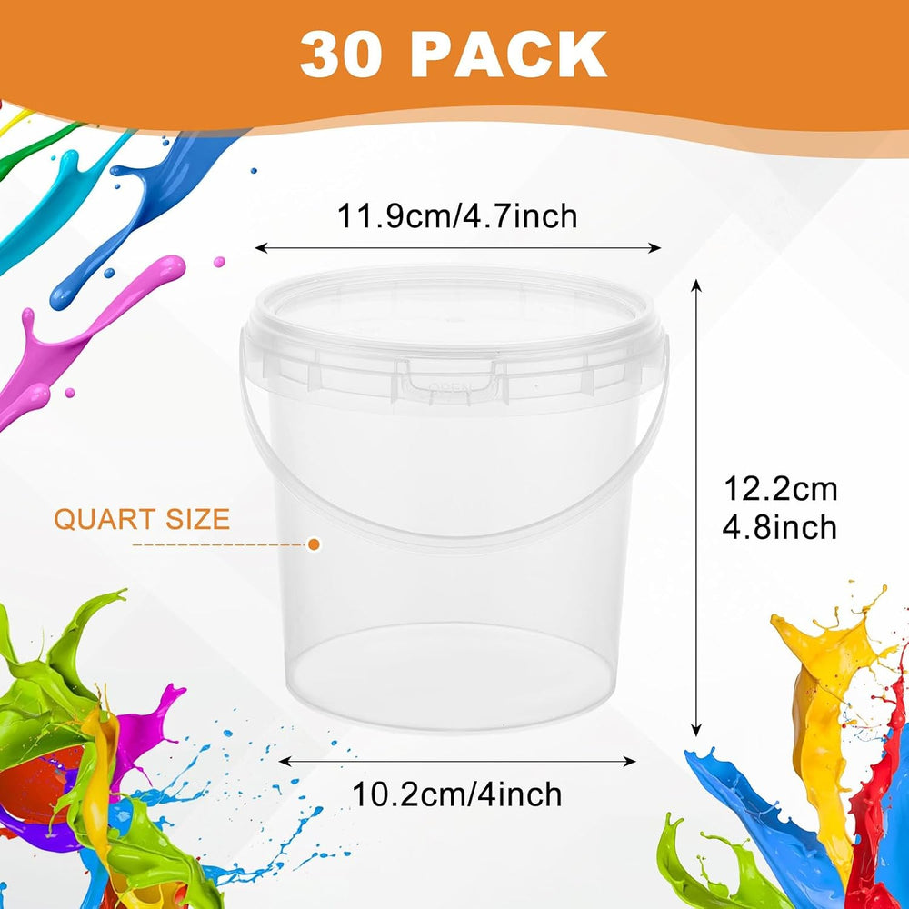 AKOLAFE 30Pack 32oz Deli Containers with Lids Deli Cups 32 oz Soup Containers...