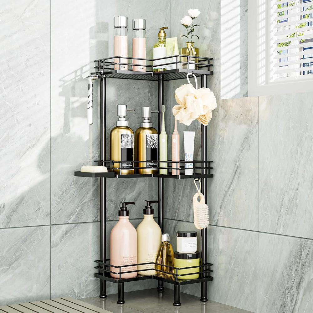 Corner Shower Caddy Standing - 3-Tier Stainless Steel Shower Shelves Rack, Ba...