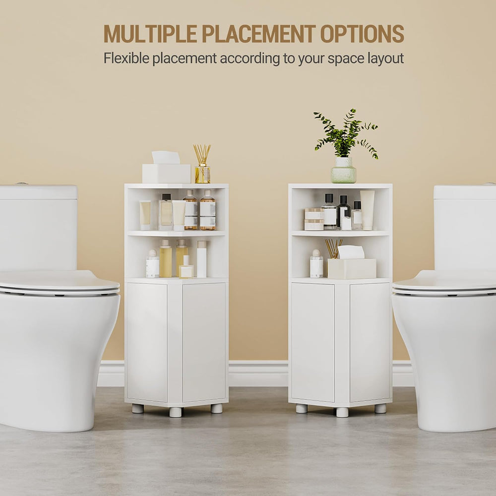 Hzuaneri Corner Cabinet, Small Bathroom Corner Cabinet with Doors