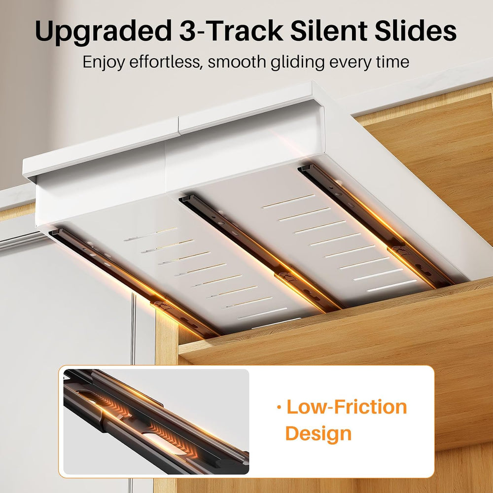 PXRACK Pull out Cabinet Organizer, 2-Pack Expandable(9"-14.2") Sild...