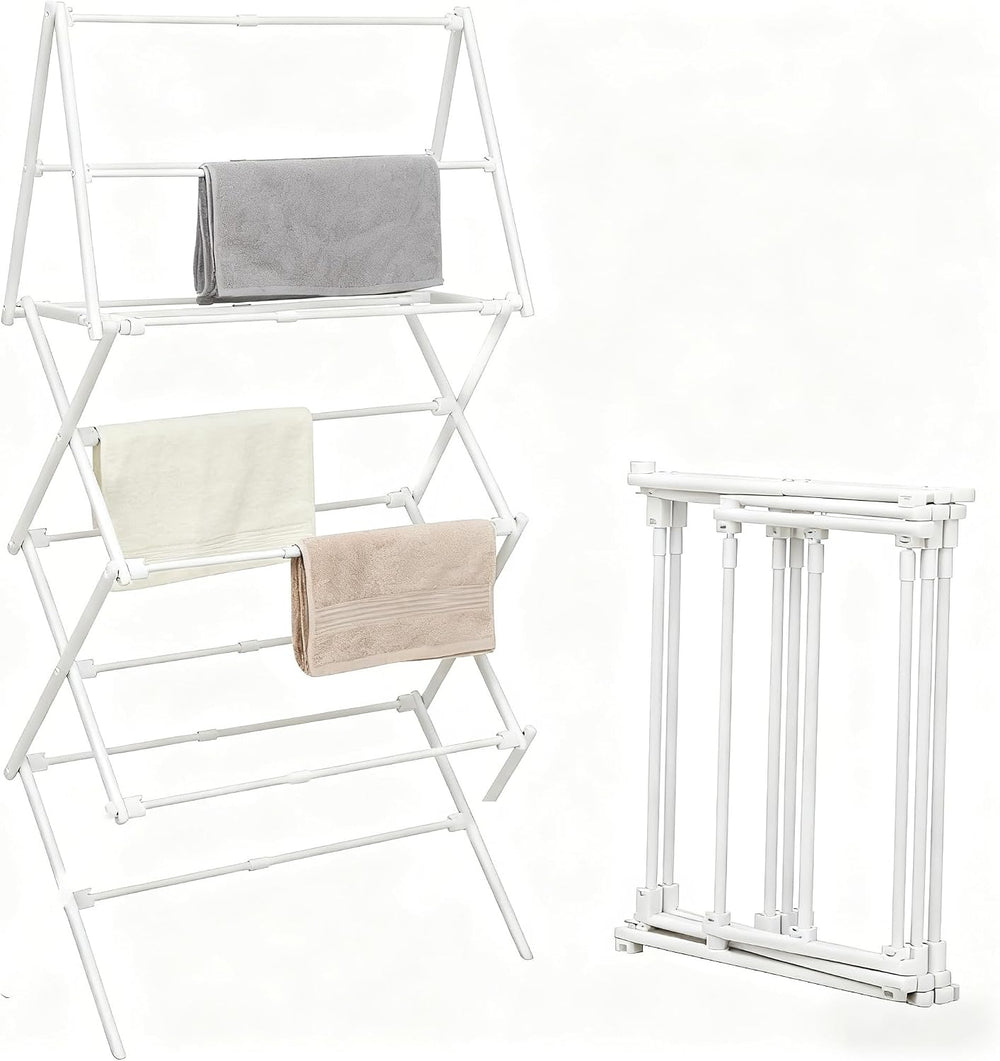 ZOES HOMEWARE 4 Tier Clothes Drying Rack Foldable | Foldable Clothing Drying ...