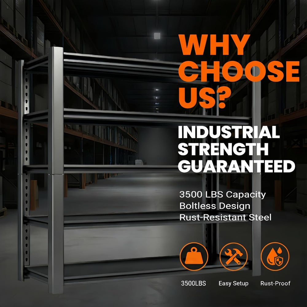 Garage Shelves,5-Tier Adjustable Shelving Units and storagefor Garage