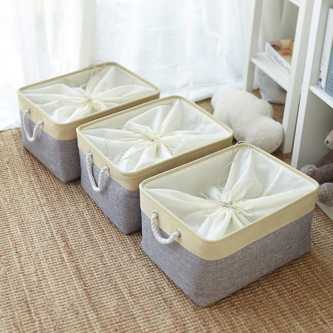 TheWarmHome Storage Baskets for Organizing, Extra Large-3Pack, 17.7L×13.8W×9.8H