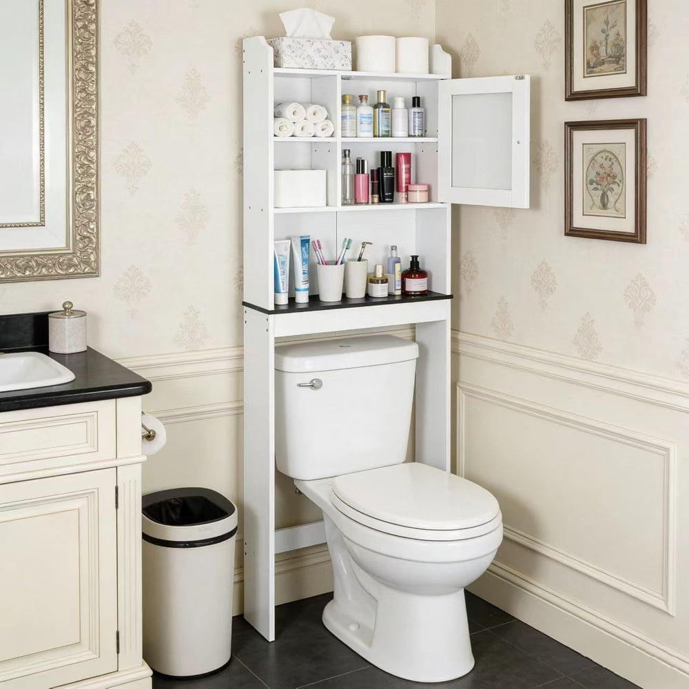 ZENY Over The Toilet Storage Cabinet, Bathroom Organizer with Adjustable Shel...