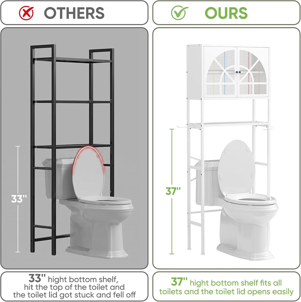 Xubialo 61"H Over The Toilet Storage Cabinet with Doors: Bathroom Organizer