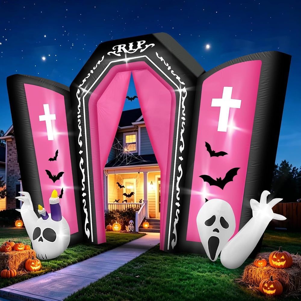 Kalolary 12.5 FT Halloween Inflatables Spooky Gravestone Outdoor Decoration