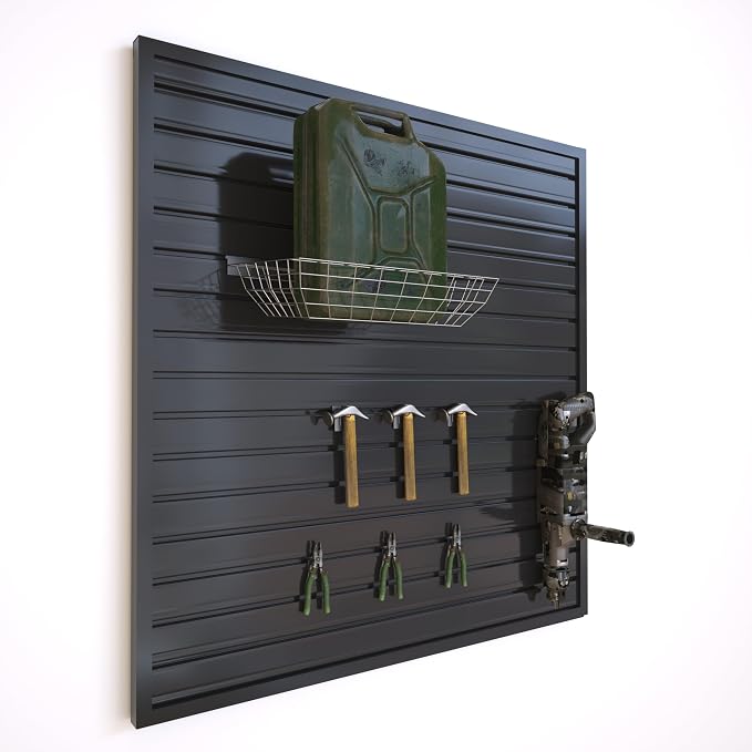 NeatiEase Slatwall Panel Wall Storage Systems, 4 x 4ft Slat Wall Paneling