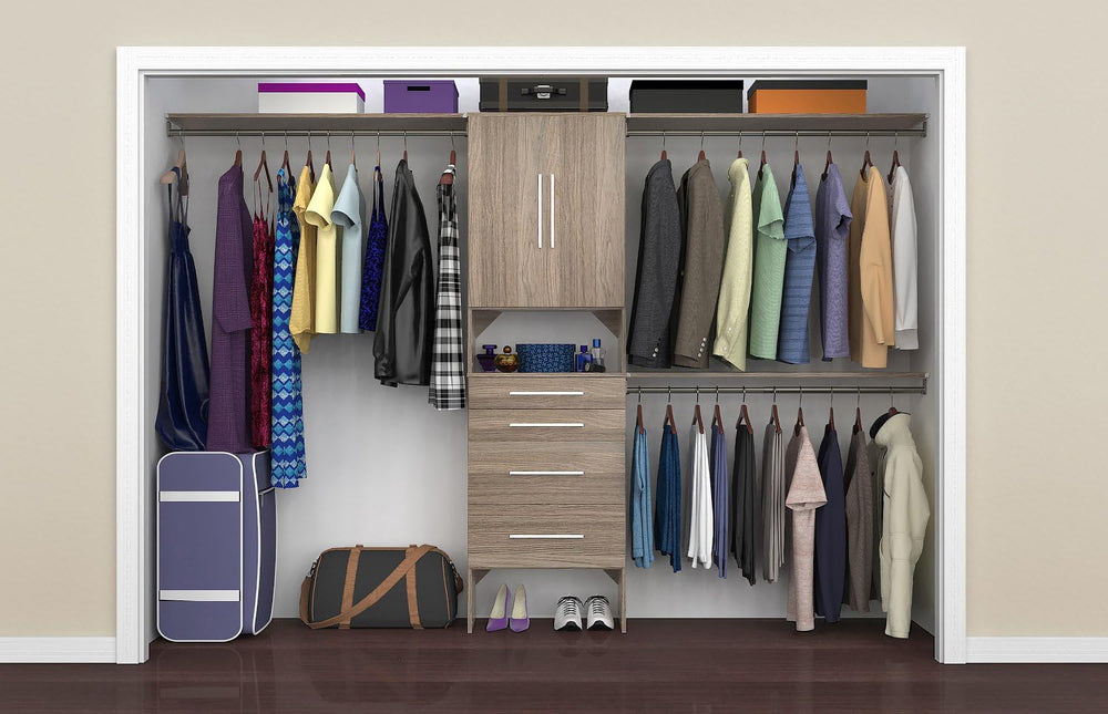 ClosetMaid 1936340 SuiteSymphony Modern 25-Inch Closet Organizer Tower Kit wi...