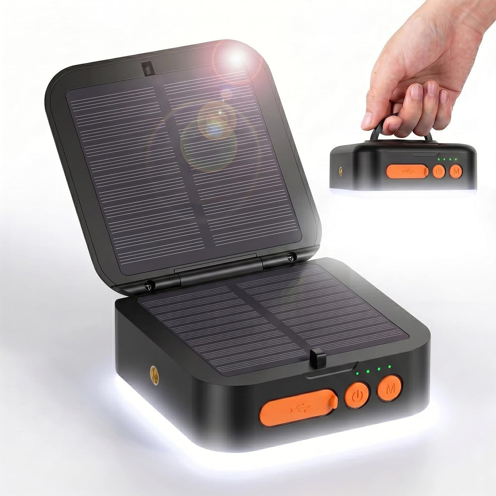 Solar Camping Lantern, Solar Camping Light 5200mAh Rechargeable 1000 Lumens 5...