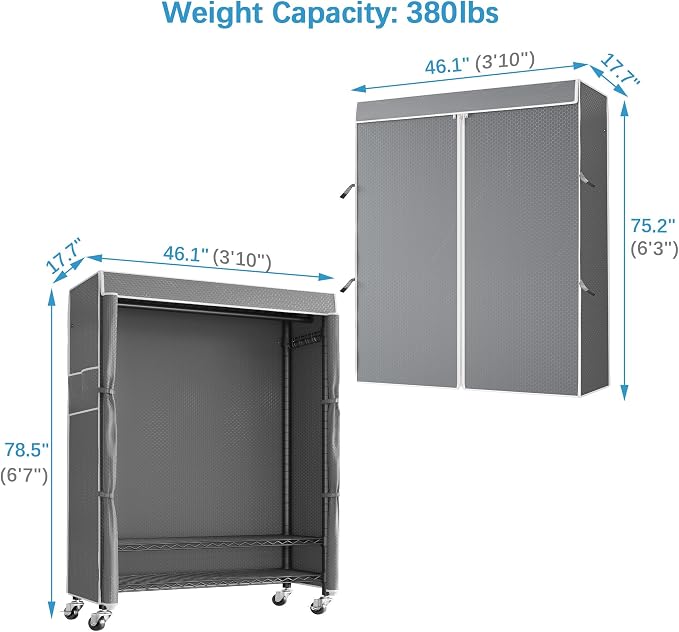 VIPEK R3C Plus Garment Rack Rolling Clothes Racks