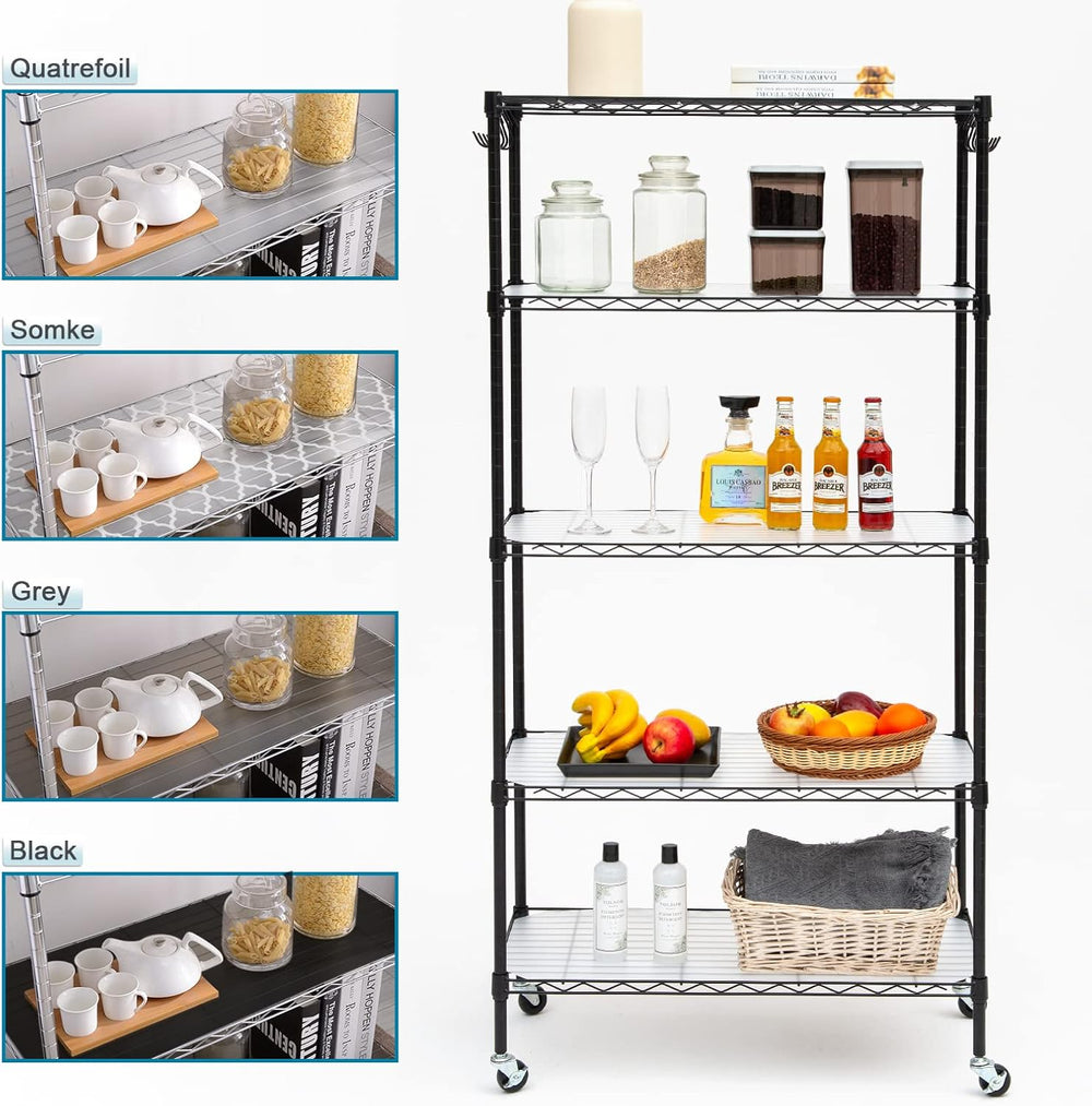 BRIAN & DANY Wire Shelf Liner Set of 10, 18" X 48", Transparent