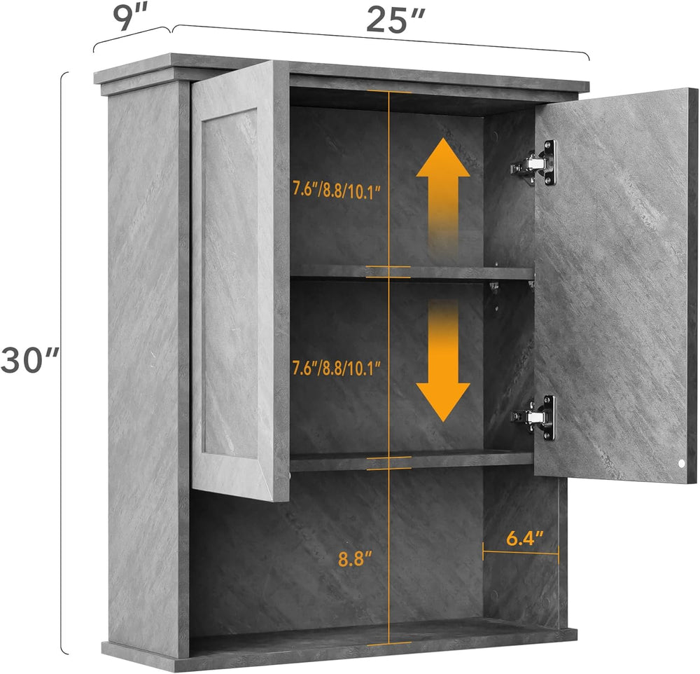 Bathroom Wall Cabinet Over Toilet Storage Cabinets 25x30 inchs