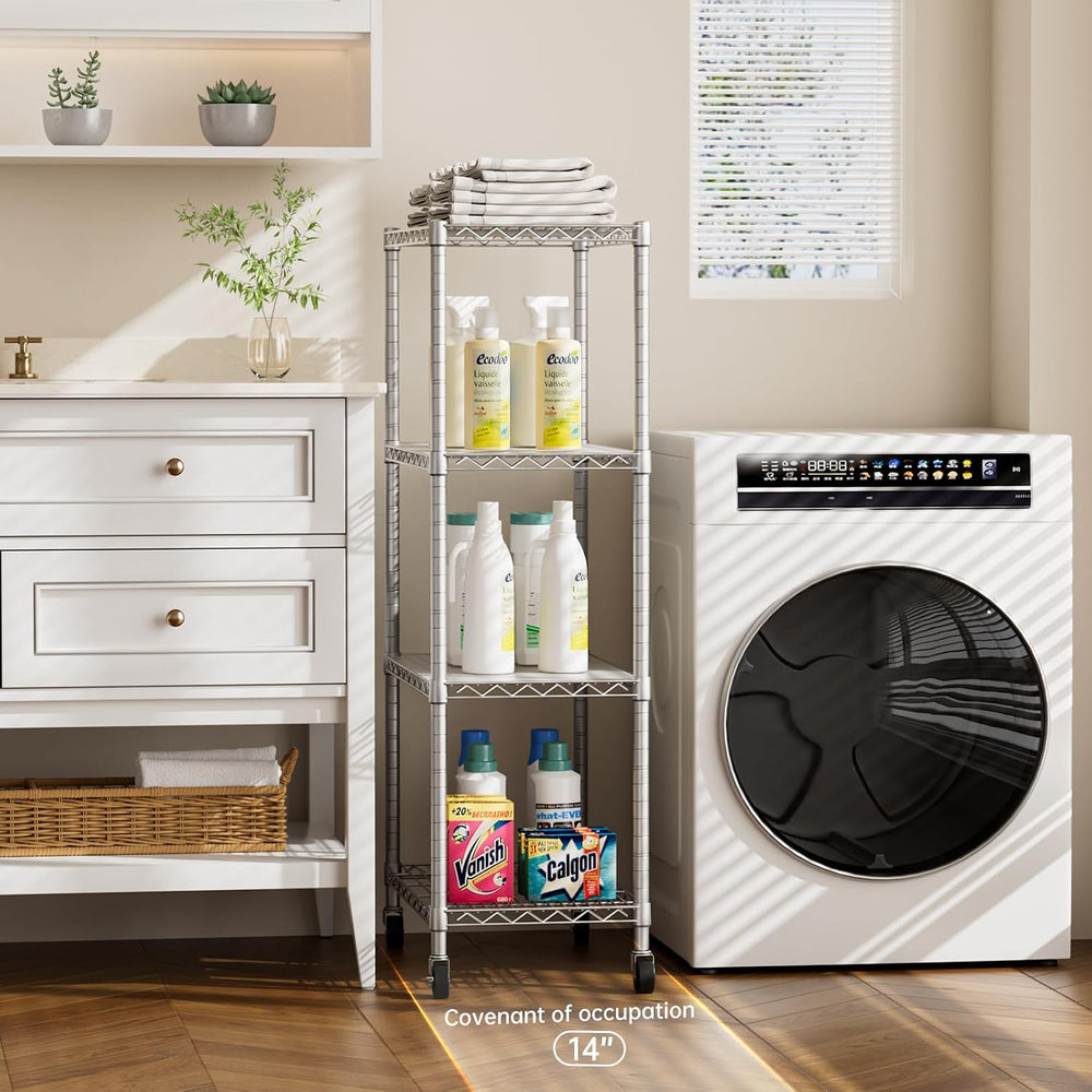 Golpart Shelves Storage Shelf Wire Closet Bathroom Organizers Metal Pantry