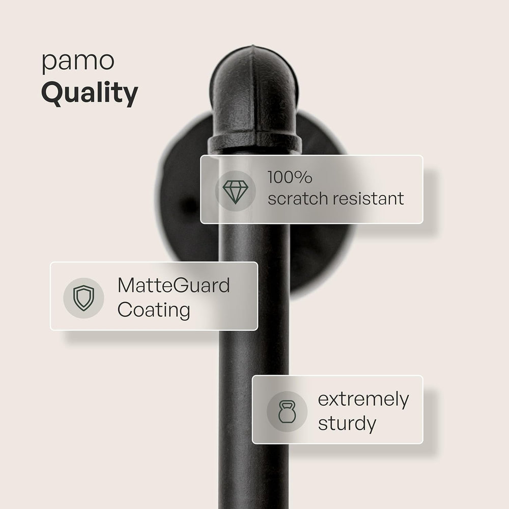 pamo Wall Mounted Clothes Rack – Double Rod Industrial Pipe Clothing Rack