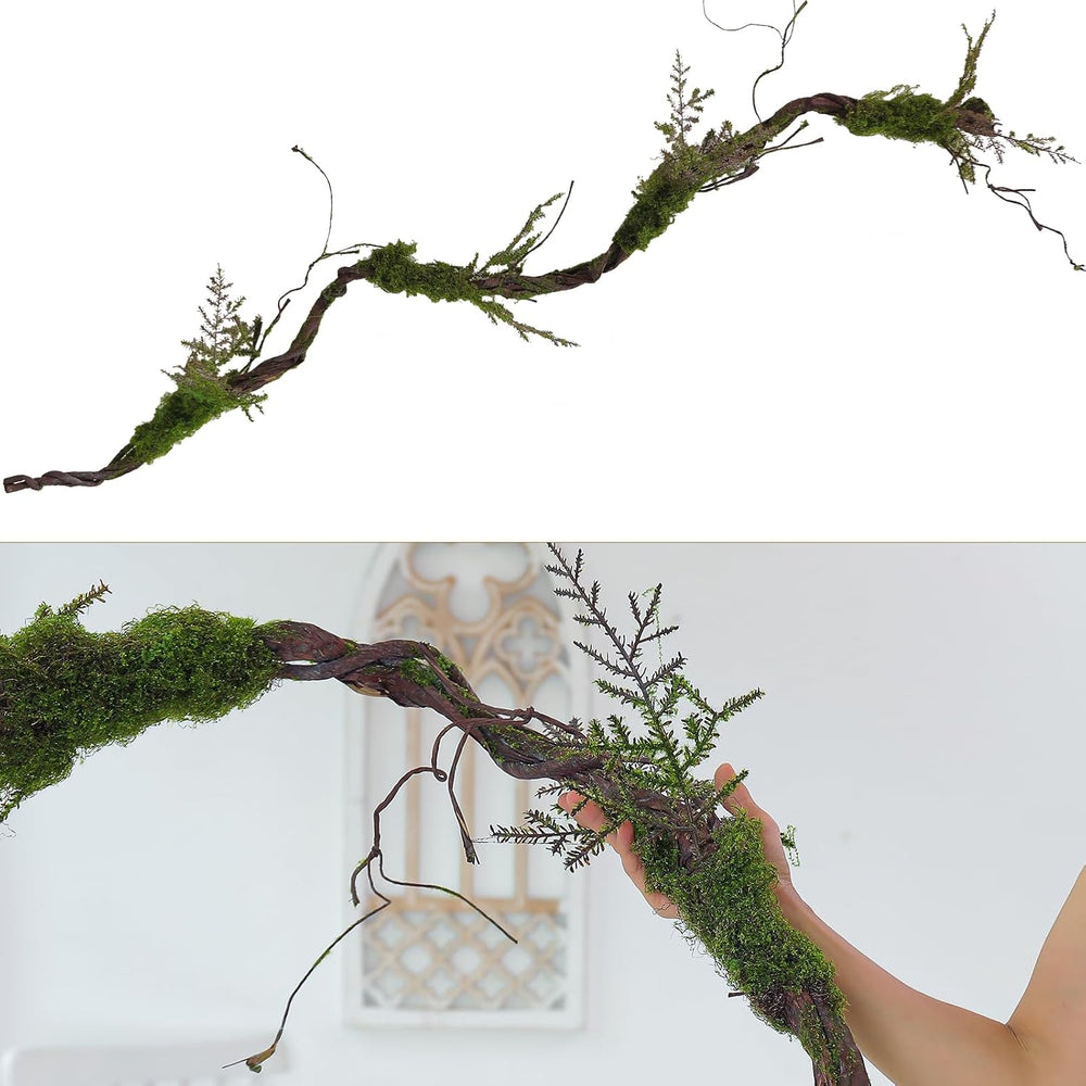 78.9"Large Faux Tree Trunk Hanging Moss Vines Garland Wall Forest Halloween