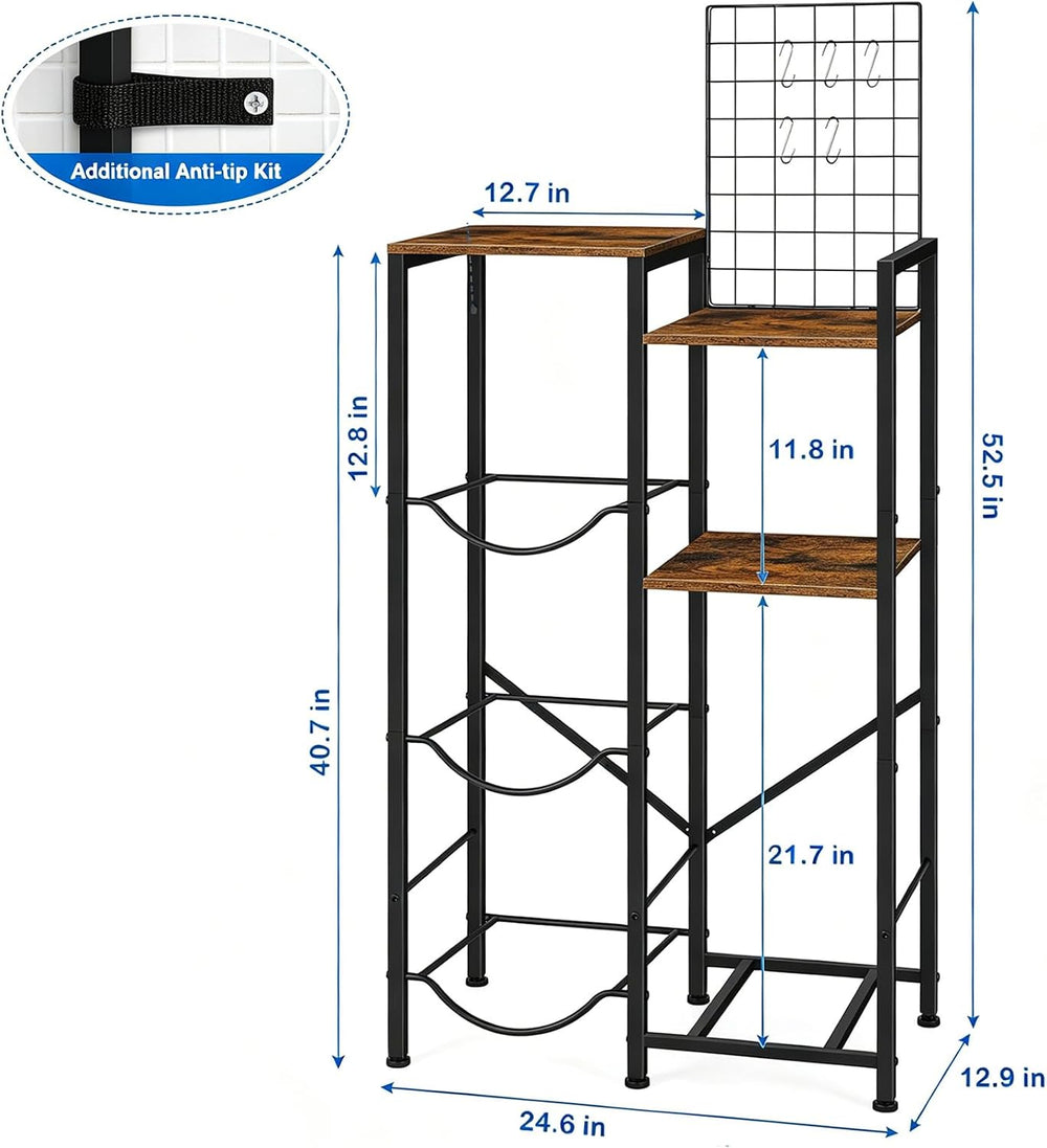 5 Gallon Water Jug Holder Tall Water Bottle Holder with Storage Shelves