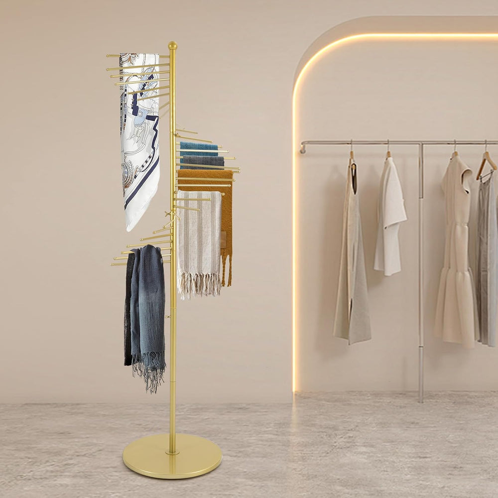 Rotating Clothing Rack, Heavy Duty Spiral Retail Costumer Garment Rack, 360° ...