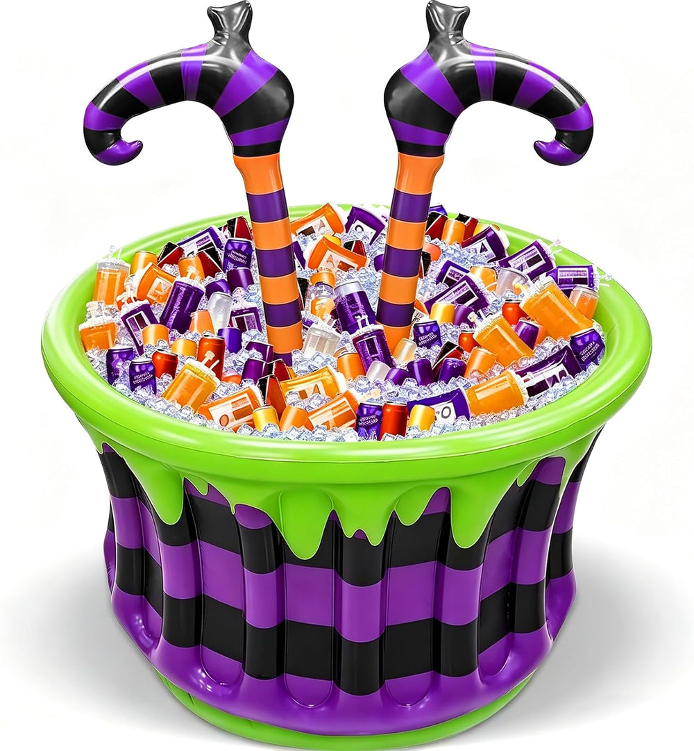 Large Halloween Inflatable Witch Cauldron Cooler Halloween Party Decoration,2...