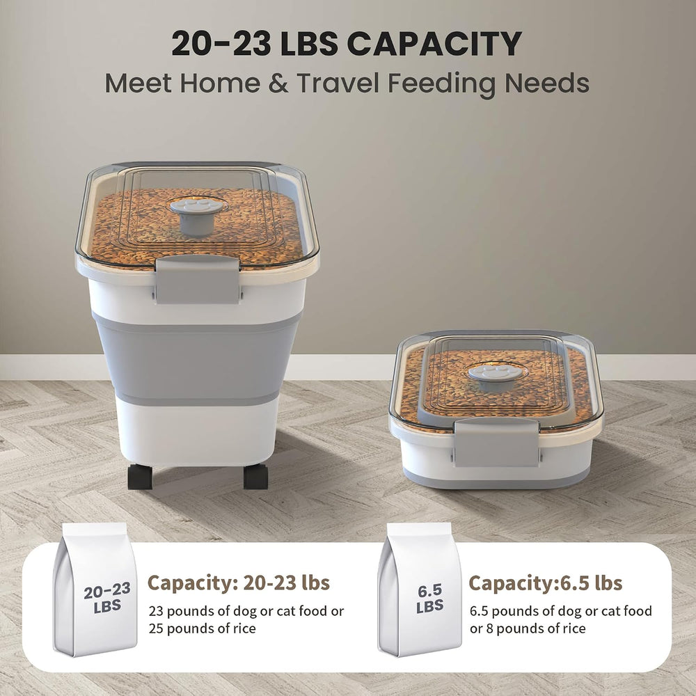 20-23 Lbs Dog Food Storage Container,Collapsible Dog Food Container