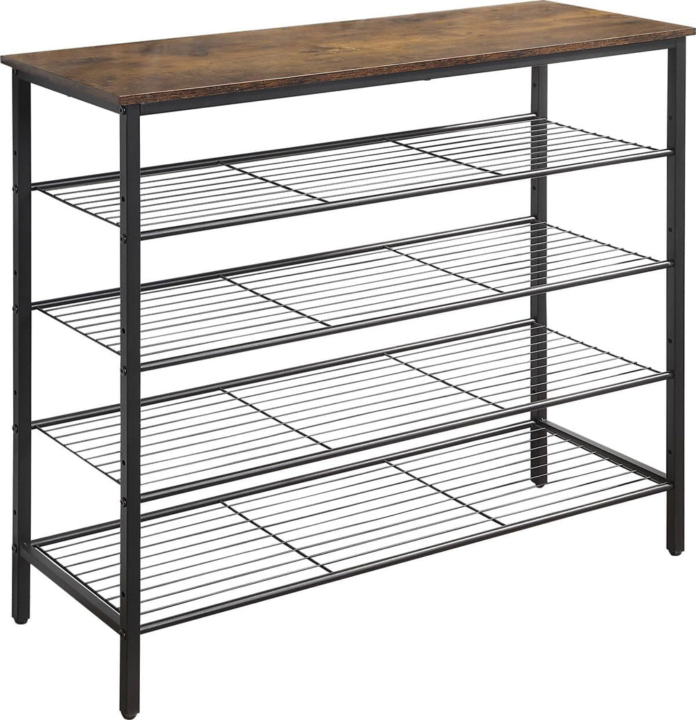 5-Tier Shoe Rack Organizer, Metal Mesh Shoe Storage Shelf, for Entryway, Hall...