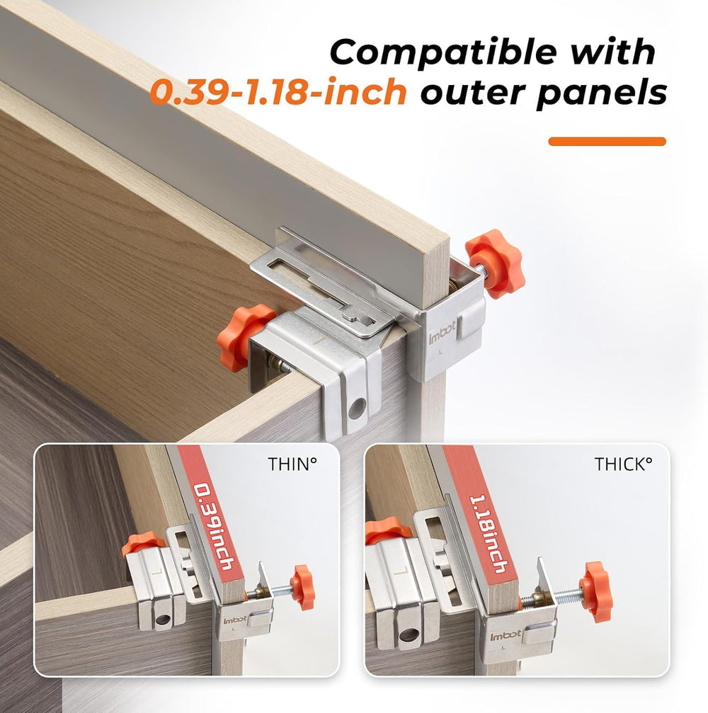 Imbot Drawer Front Installation Clamps, Drawer Face Jig (2, Side Clamp)