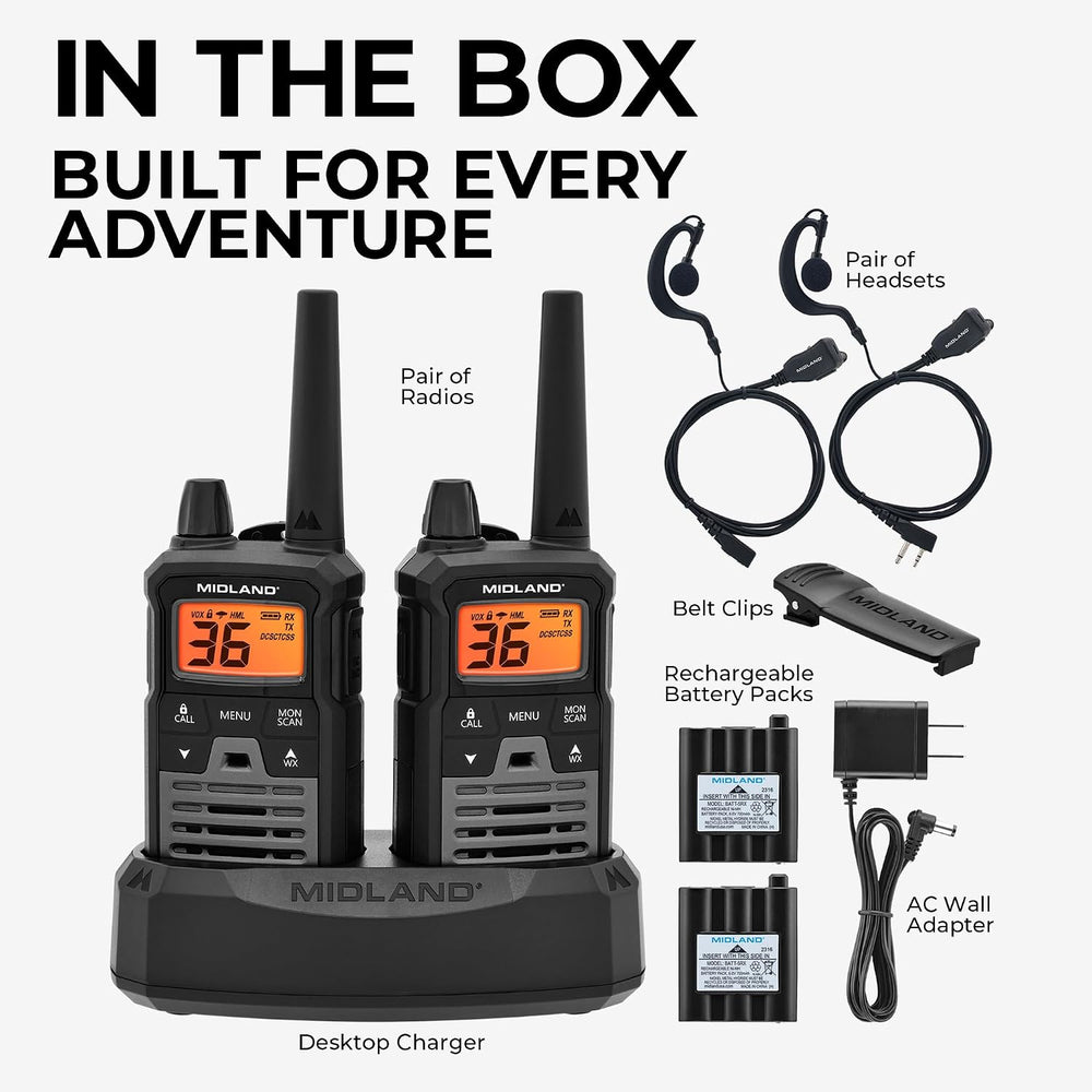 Midland T290VP4 High-Powered GMRS Two-Way Radios