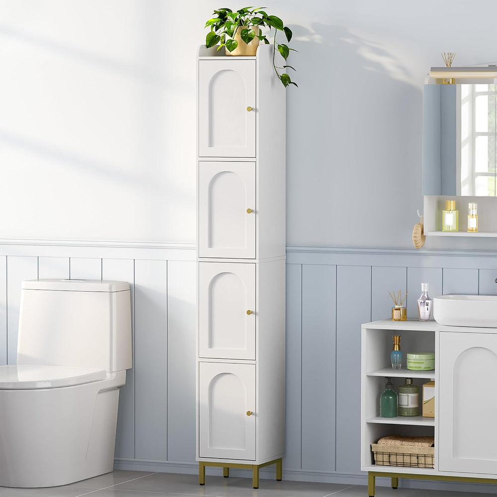 Hzuaneri 4-Tier Narrow Tall Storage Cabinet