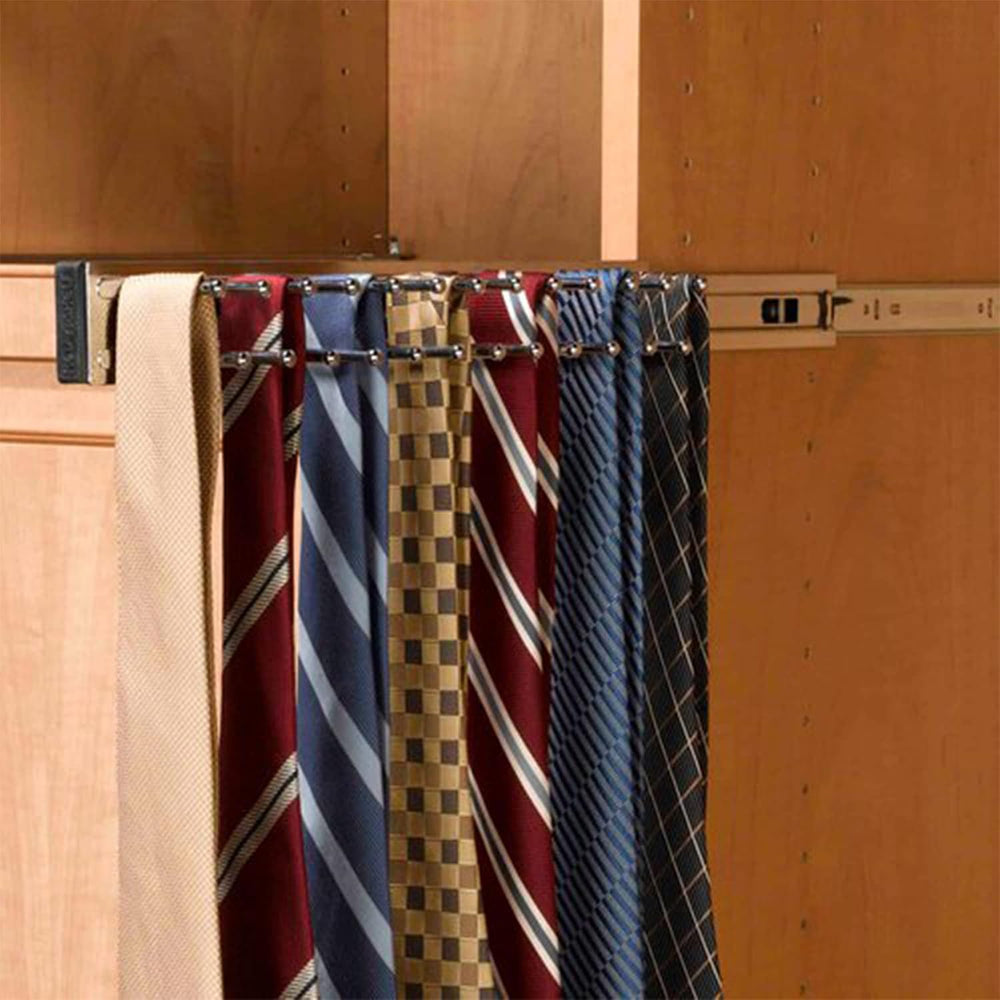 Rev-A-Shelf Sliding Tie & Belt Rack for Closets, Min Opening 2.5"W, ...