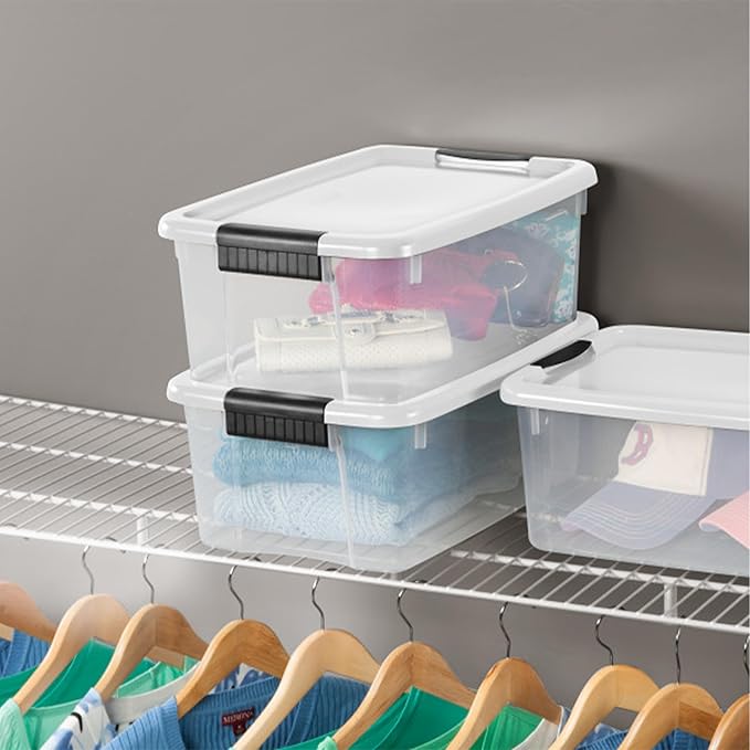 Sterilite 24-Pack Ultra Latching Box, Storage Bins