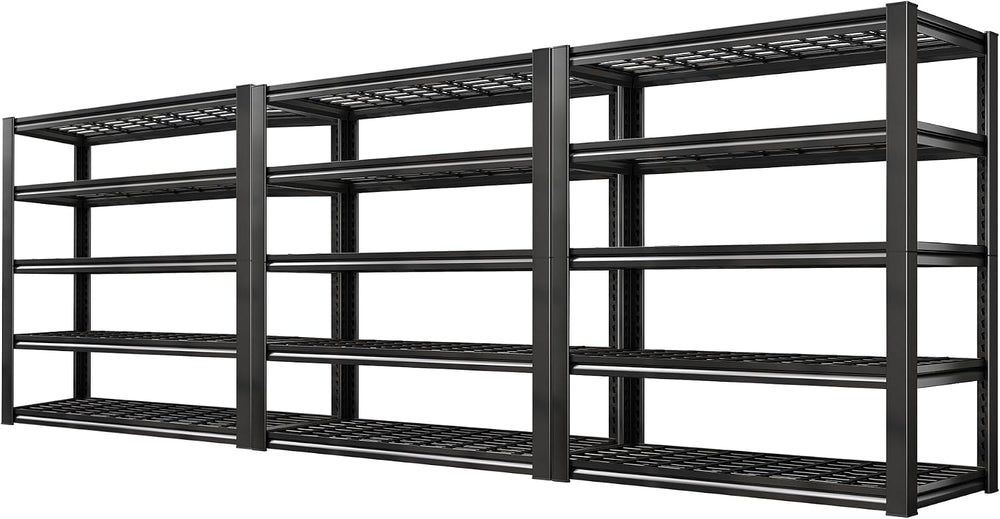 REIBII 3-Pack Garage Shelving 3200LBS Heavy Duty Storage Shelves for Office