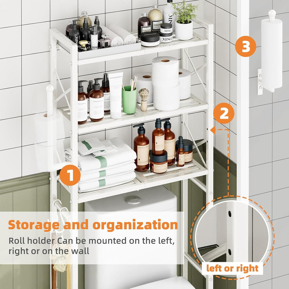 Simple Trending Over The Toilet Storage Rack with Toilet Paper Holder, Heavy ...