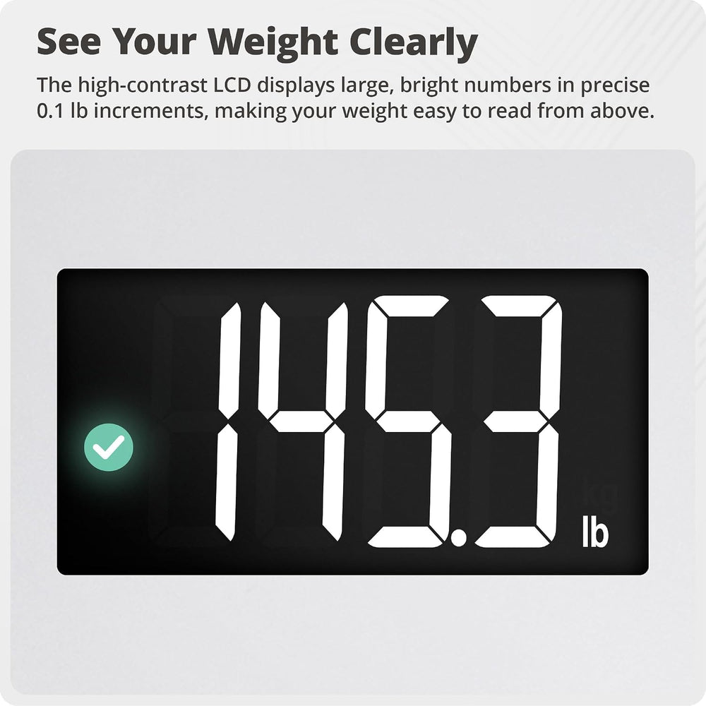 Greater Goods AccuCheck Digital Bathroom Scale for Body Weight (Pearl Gray)