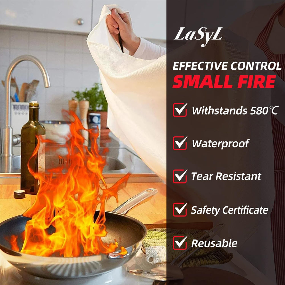 LaSyL Blanket Emergency for Home, 40" x 40"(Pack of 6), Fire Supres...