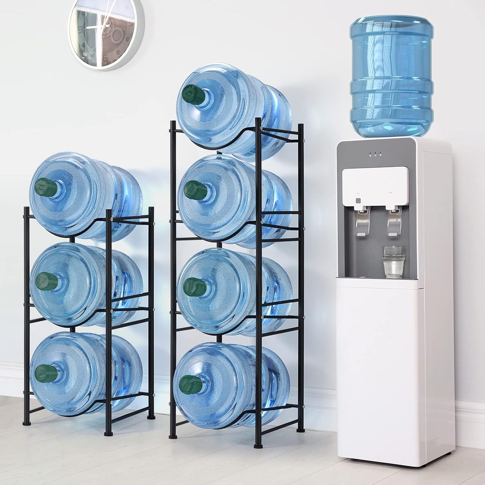 5 Gallon Water Bottle Jug Holder 4 Tier Heavy Duty Cooler Jug Storage Rack De...